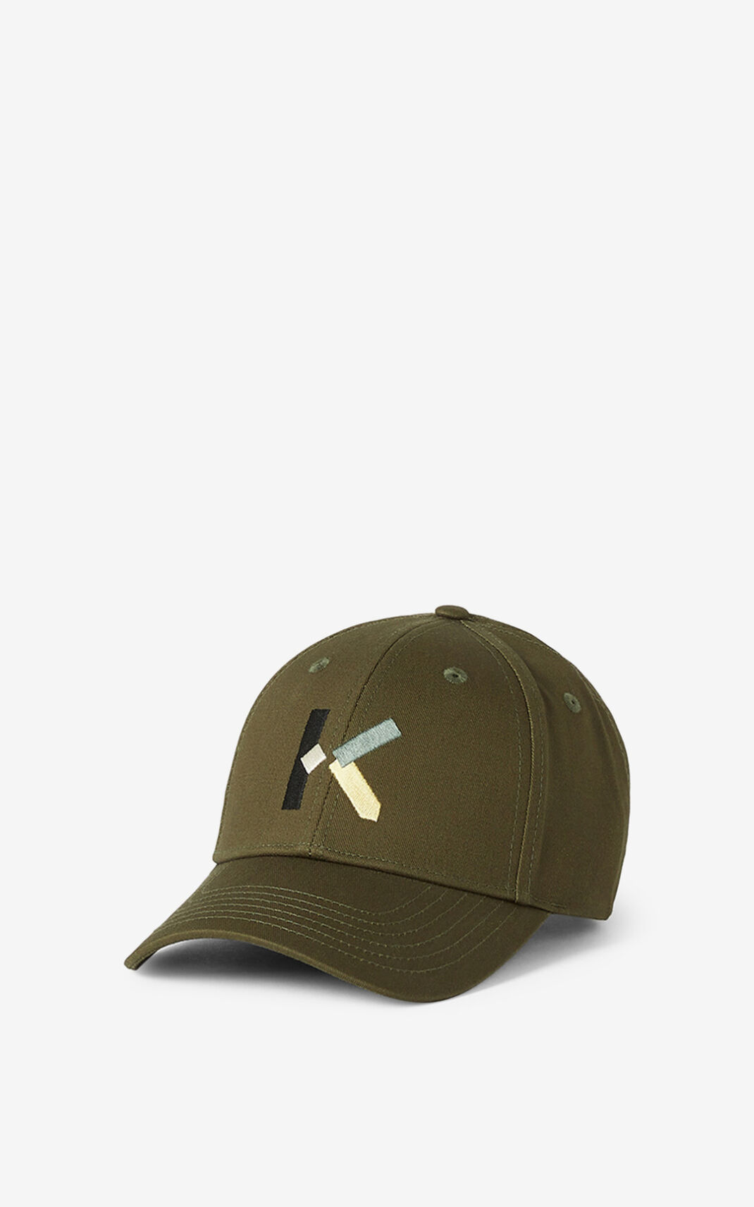 Casquette Kenzo K Homme Kaki Foncé | MCBF-45738